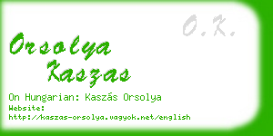 orsolya kaszas business card
