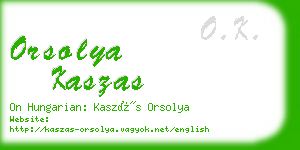 orsolya kaszas business card